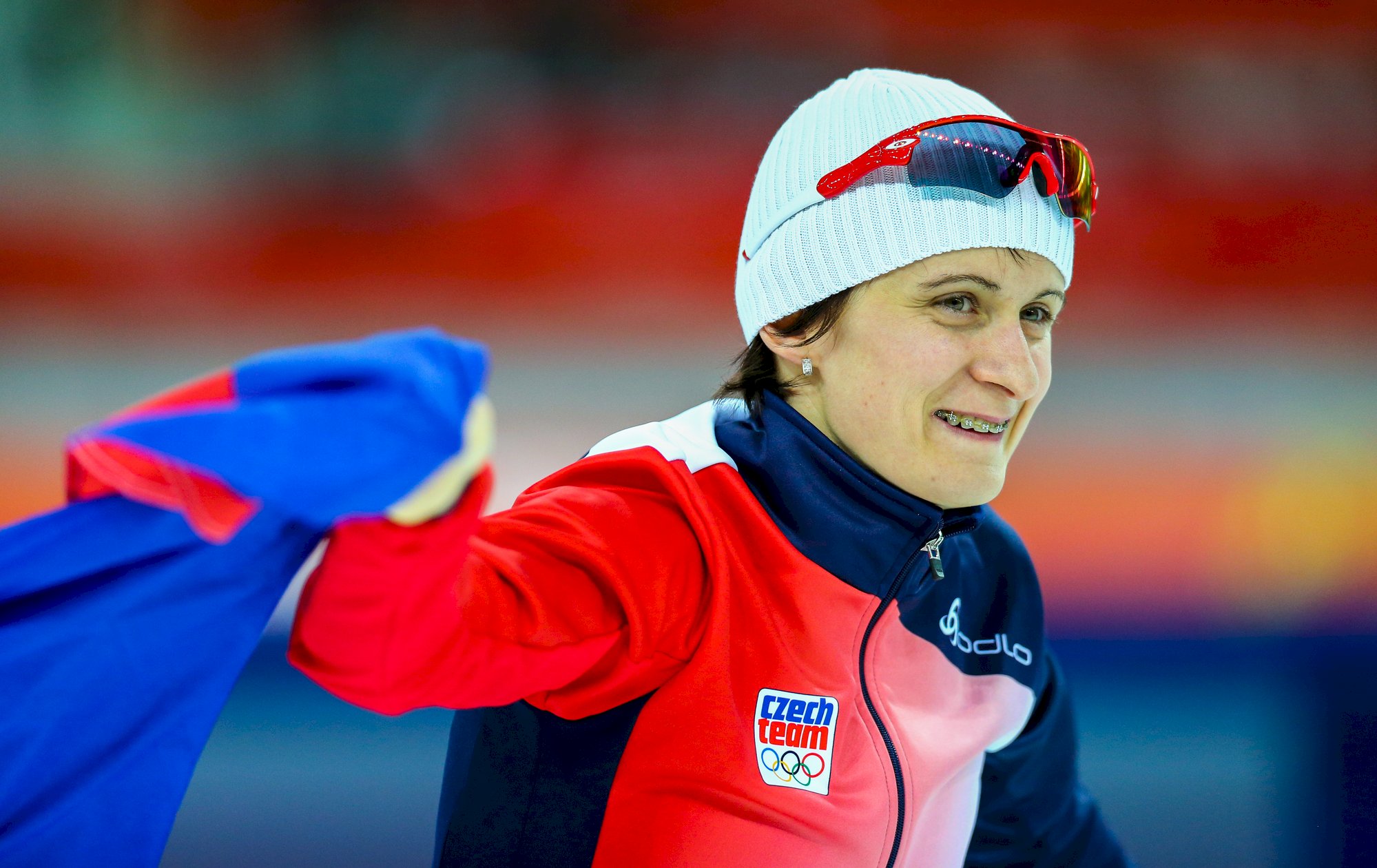 Martina Sáblíková po vítězství v závodě na 5000 m, zimní olympijské hry 2018 Pchjongčchang | man_kelly/Depositphotos.com