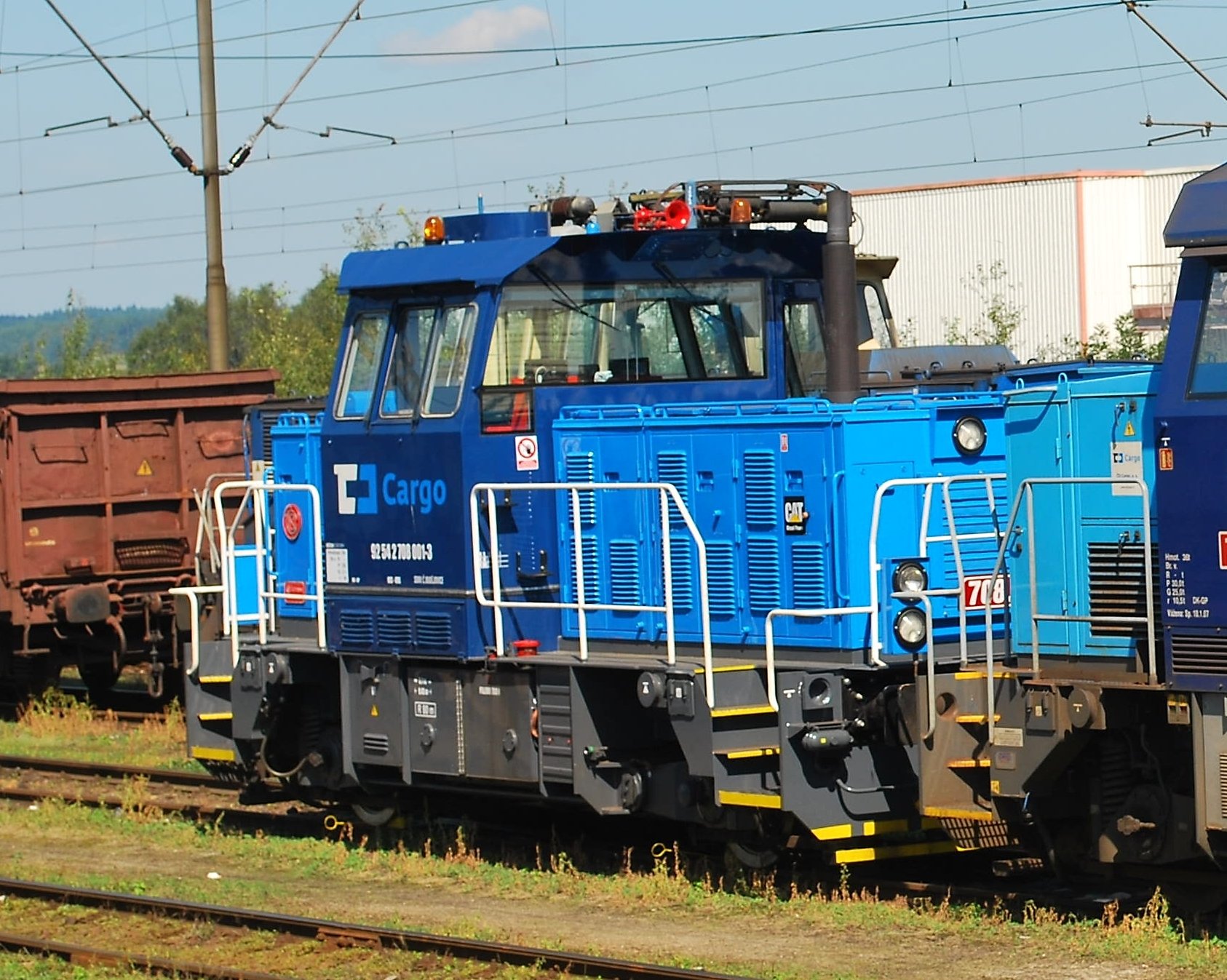 Motorová lokomotiva 708.001, Protivín (21.8.2010) – © Milan Palička