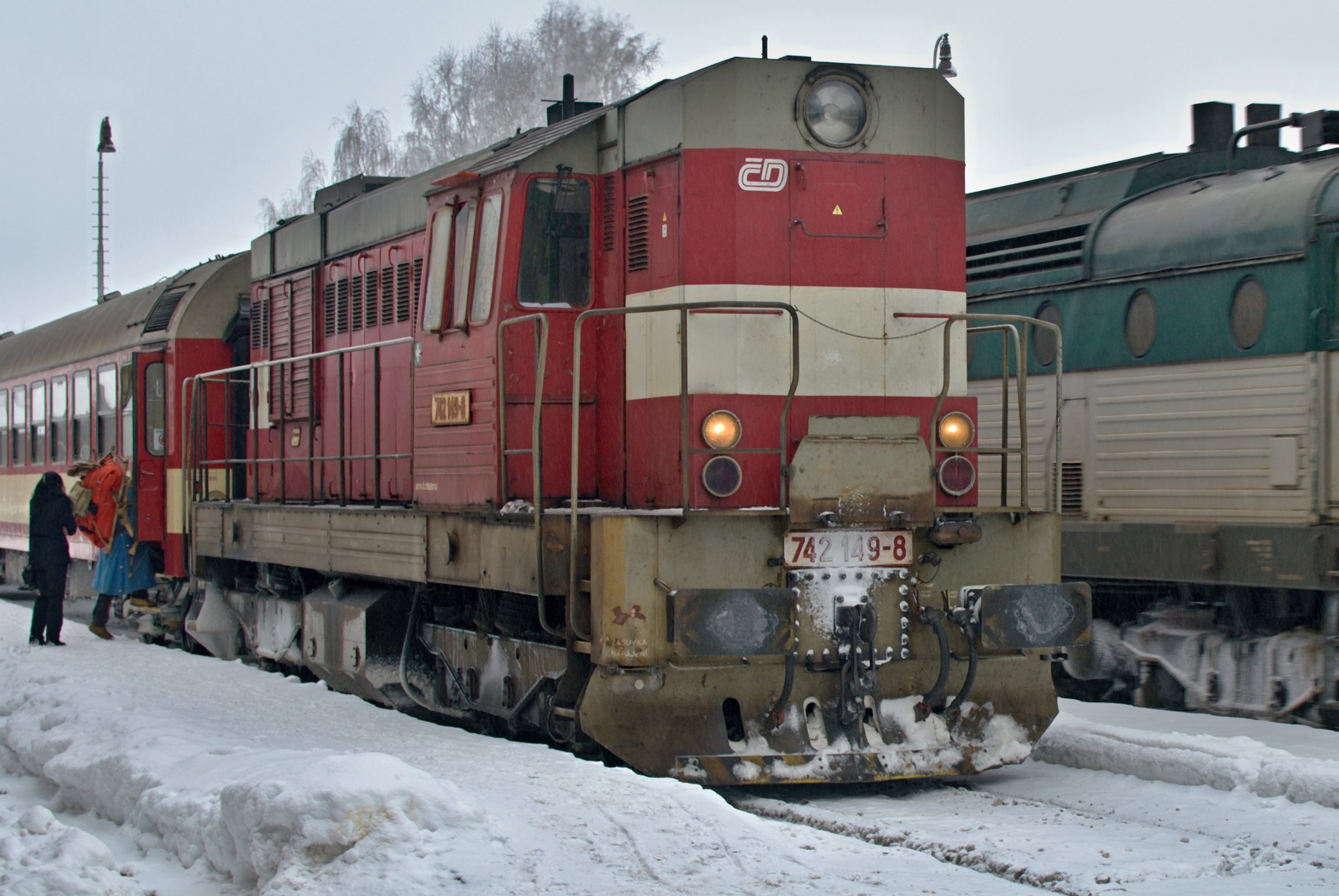 Motorová lokomotiva 742.149, Jablonné v Podještědí (1.1.2011) – © Milan Palička
