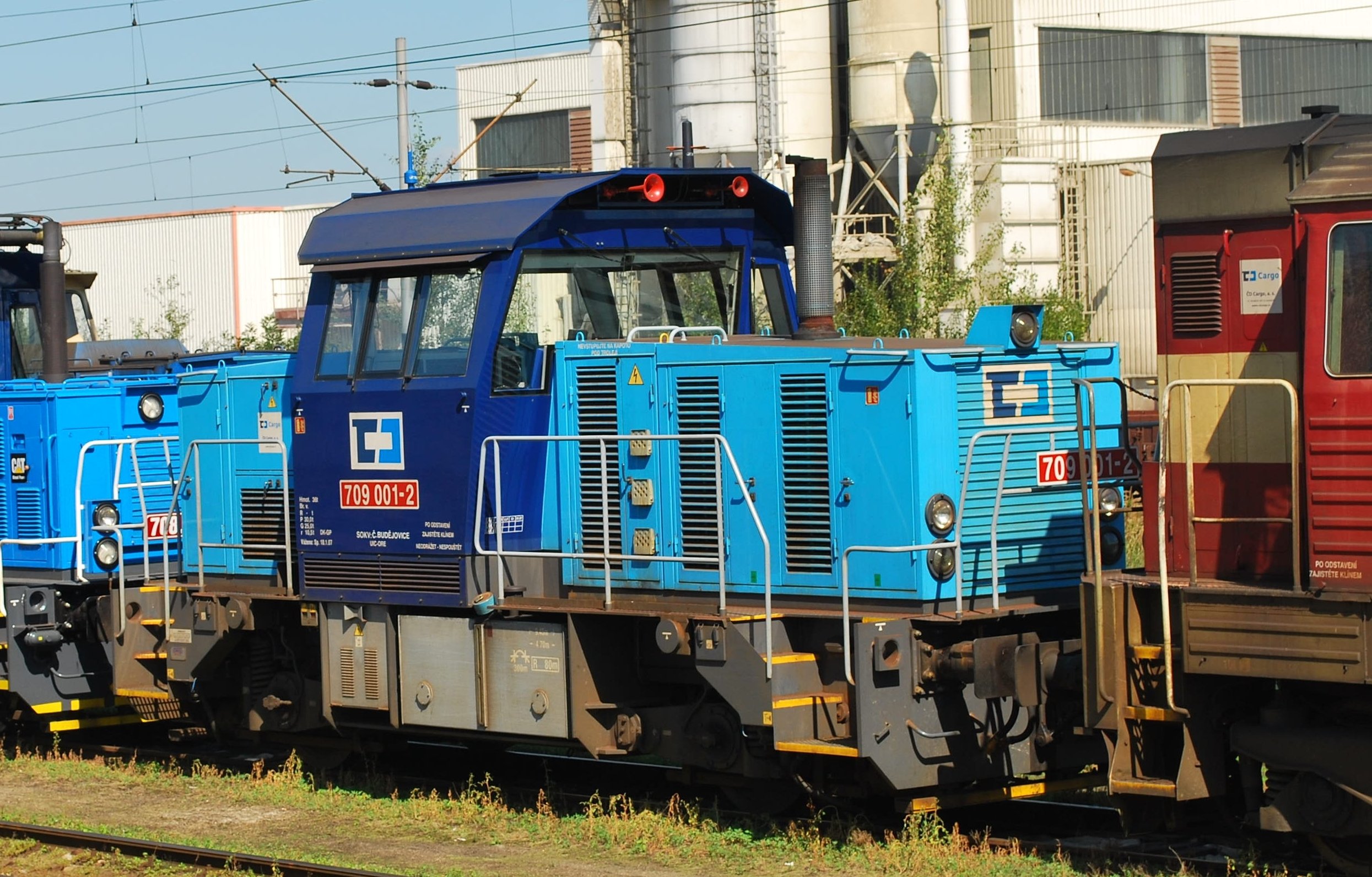 Motorová lokomotiva 709.001, Protivín (21.8.2010) – © Milan Palička