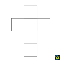 Síť mnohostěnu: Síť krychle – CoJeCo.cz (CC BY-SA 4.0)