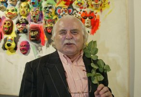 Milan Knížák při zahájení své výstavy v Brně, 23. června 2005 – Radek Miča / MAFRA / Profimedia.CZ