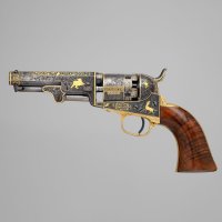 Zlatem vykládaný kapesní revolver Colt Model 1849, sériové číslo 63306 – Rawpixel.com / Shutterstock