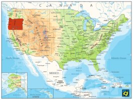 Oregon, poloha státu – CoJeCo.cz (CC BY-SA 4.0)
