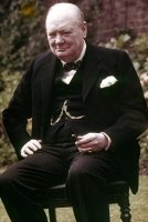 Winston Churchill, zahrada Downing Street 10 (květen 1945) – Profimedia.CZ