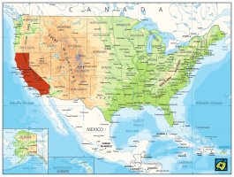 Kalifornie, poloha státu – CoJeCo.cz (CC BY-SA 4.0)