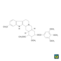 Reserpin, strukturní 2D vzorec – CoJeCo.cz (CC BY-SA 4.0)