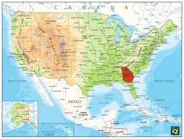 Georgia, poloha státu – CoJeCo.cz (CC BY-SA 4.0)