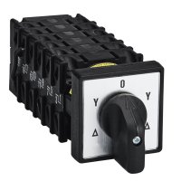 Přepínač (otočný) hvězda–trojúhelník s reverzací – CoJeCo.cz (CC BY-SA 4.0)