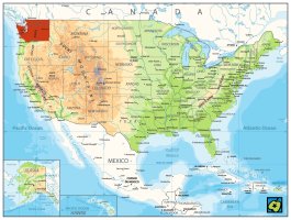 Washington, poloha státu – CoJeCo.cz (CC BY-SA 4.0)