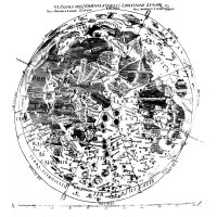 Rytina Měsíce ze 17. století podle pozorování Giovanniho Battisty Riccoliho – Profimedia.CZ