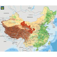 Čína, provincie Kan-su, mapa polohy – CoJeCo.cz (CC BY-SA 4.0)