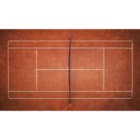 Tenisový antukový kurt z ptačí perspektivy – ESOlex / Shutterstock