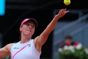 Iga Świątek proti Haddad v čtvrtfinále Mutua Madrid Open, Madrid, 30. 4. 2024 – OSCAR GONZALEZ FUENTES / Shutterstock