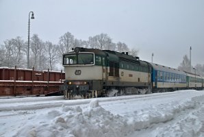 Motorová lokomotiva 750.160, Jablonné v Podještědí (1.1.2011) – © Milan Palička
