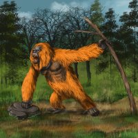 Předpokládaná podoba vyhynulého rodu Gigantopithecus, ilustrace – Sammy33 / Shutterstock