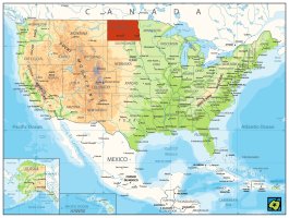 Severní Dakota, mapa polohy – CoJeCo.cz (CC BY-SA 4.0)