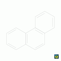 Fenanthren, 2D strukturní vzorec – CoJeCo.cz (CC BY-SA 4.0)