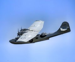 Létající člun Canadian Vickers PBY-5A Canso Catalina za letu – Bartosz Dziugiel / Shutterstock