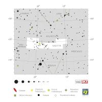 Šíp, mapa souhvězdí – International Astronomical Union + Sky & Telescope (CC BY 3.0), česká legenda CoJeCo.cz (CC BY 4.0)