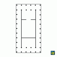 Peripteros, náčrtek půdorysu antického chrámu – CoJeCo.cz (CC BY-SA 4.0)