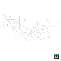 Znázornění Brownova pohybu – CoJeCo.cz (CC BY-SA 4.0)