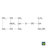 Atropin, 2D strukturní vzorec – CoJeCo.cz (CC BY-SA 4.0)