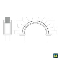 Archivolta, plasticky zdůrazněné čelo oblouku – CoJeCo.cz (CC BY-SA 4.0)