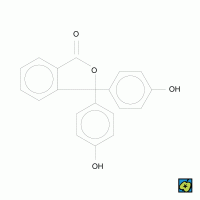 Fenolftalein, 2D strukturní vzorec – CoJeCo.cz (CC BY-SA 4.0)