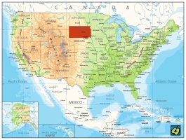 Jižní Dakota, mapa polohy – CoJeCo.cz (CC BY-SA 4.0)