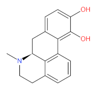 Apomorfin, strukturní vzorec – CoJeCo.cz (CC BY-SA 4.0)