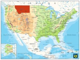 Montana, poloha státu – CoJeCo.cz (CC BY-SA 4.0)