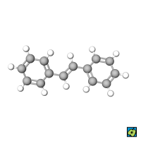 Stilben, 3D strukturní vzorec – CoJeCo.cz (CC BY-SA 4.0)