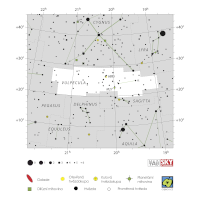 Lištička, mapa souhvězdí – International Astronomical Union + Sky & Telescope (CC BY 3.0), český popis CoJeCo.cz (CC BY 4.0)