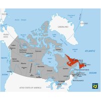 Provincie Newfoundland a Labrador, Kanada, mapa polohy – CoJeCo.cz (CC BY-SA 4.0)