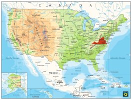 Virginia, poloha státu – CoJeCo.cz (CC BY-SA 4.0)