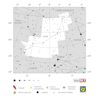 Rys, mapa souhvězdí – International Astronomical Union + Sky & Telescope (CC BY 3.0), česká legenda CoJeCo.cz (CC BY 4.0)