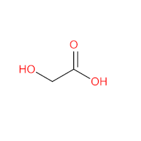 Glykolová kyselina, strukturní vzorec – CoJeCo.cz (CC BY-SA 4.0)