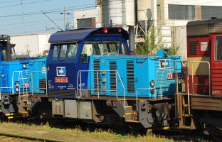 Motorová lokomotiva 709.001, Protivín (21.8.2010) – © Milan Palička