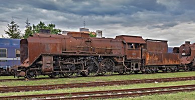 Parní lokomotiva 399.005 před renovací – Profimedia.CZ