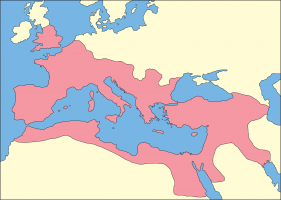 Rozsah římské říše na přelomu letopočtu (31 př. n. l. až 305 n. l.) – MuratCG / Shutterstock