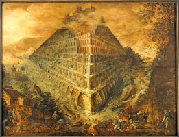 Stavba Babylónské věže, olej na dřevě – Martin van Valckenborch / Profimedia.CZ