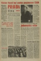 Titulní strana deníku Pravda 30.12.1989 – volné dílo