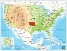Oklahoma, poloha státu – CoJeCo.cz (CC BY-SA 4.0)