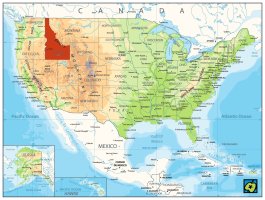 Idaho, poloha státu – CoJeCo.cz (CC BY-SA 4.0)