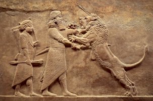 Asyrský vlys s výjevem královského lovu lva – Viacheslav Lopatin Shutterstock