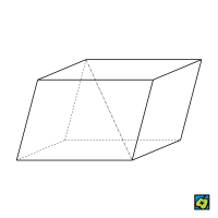 Rovnoběžnostěn: Čerchovaně vyznačená tělesná úhlopříčka – CoJeCo.cz (CC BY-SA 4.0)