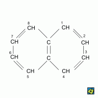 Naftalen, strukturní vzorec – CoJeCo.cz (CC BY-SA 4.0)