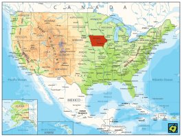 Iowa, poloha státu – CoJeCo.cz (CC BY-SA 4.0)