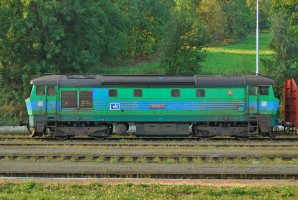 Motorová lokomotiva 751.335, Lipová Lázně (18.9.2009) – © Milan Palička